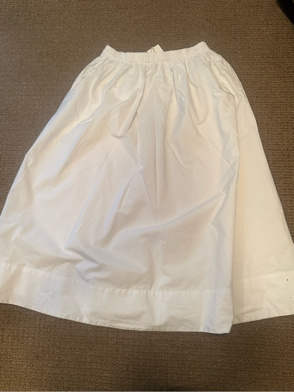 Aritzia White Poplin A-Line Skirt - Picture 6 of 6